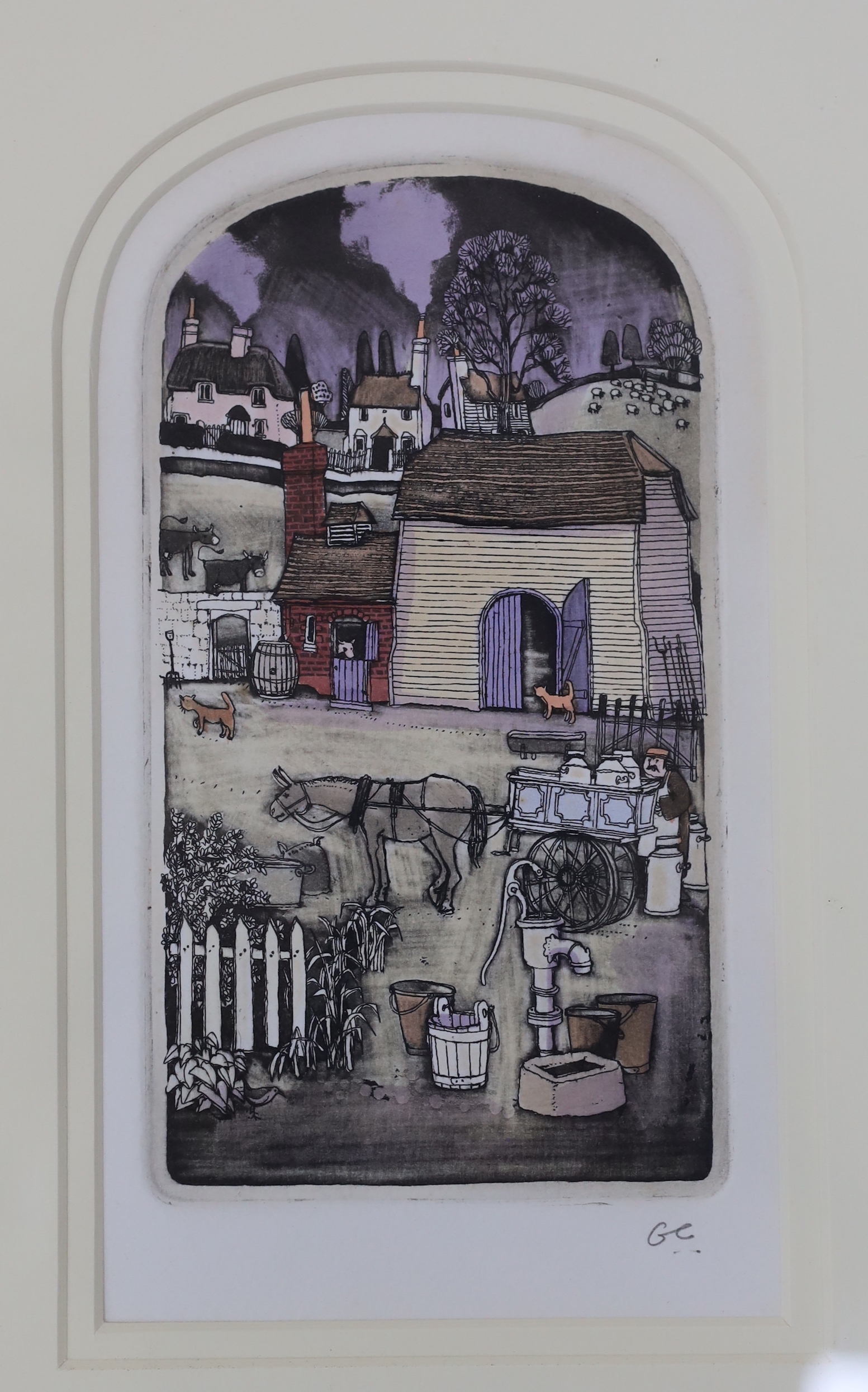 Graham Clarke (b.1941) colour etching triptych, 'The Royal Star', signed in pencil, limited edition 313/400, overall 79 x 42cm